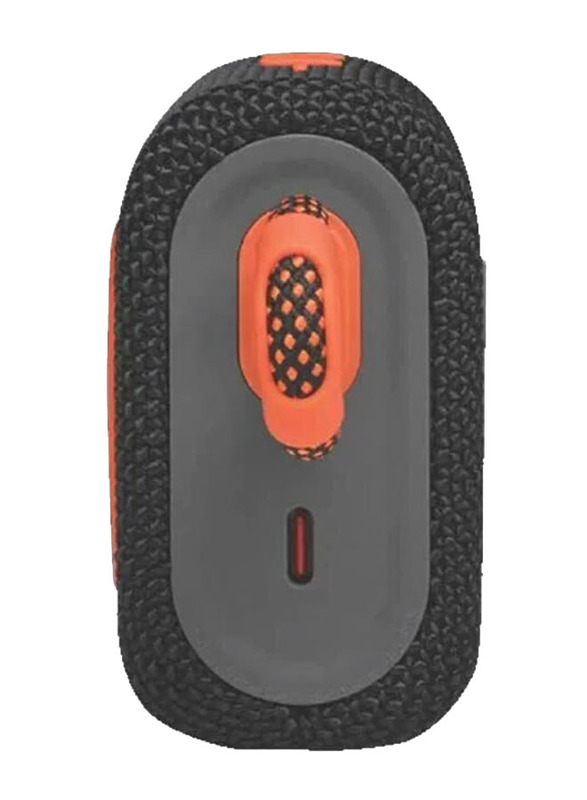 JBL Go3 Portable Bluetooth Speaker, Black/Orange