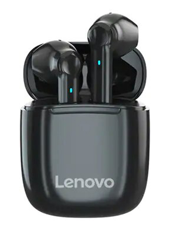 Lenovo XT89 Wireless / Bluetooth Semi In-Ear Noise Cancelling Earbuds with 10mm Speaker Unit, Black