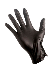 Falcon Lavish Vinyl Powder Free Black Gloves, Large, 100 Pieces