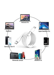 1-Meter USB Data Cable, USB Type C to USB Type C Charging & Data Cable for All Smartphones, White