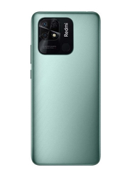 هاتف شاومي ريدمي 10C سعة تخزين 128 غيغابايت لون أخضر, بدون فيس تايم, ذاكرة وصول عشوائي 4 غيغابايت, الجيل الرابع ال تي اي, بشريحتين