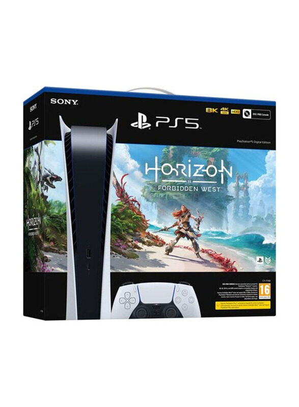 

Playstation PS5 Digital Console + Horizon Forbidden West Bundle, Grey/Black