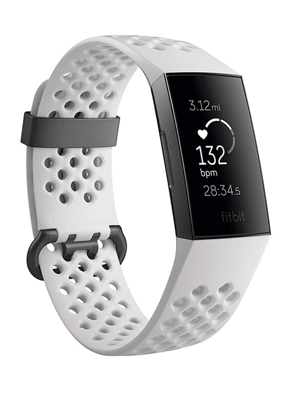 

Fitbit Charge 3 NFC Special Edition Advanced 39mm Fitness Tracker, Frost White/Graphite