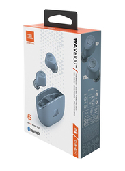 JBL Wave 100 True Wireless / Bluetooth In-Ear Headphones with Deep Powerful Bass and 20H Battery, Blue