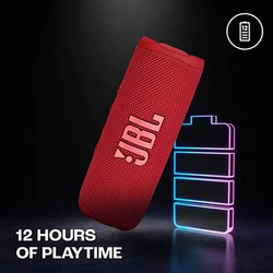 JBL Flip 6 Portable Bluetooth Speaker, Red