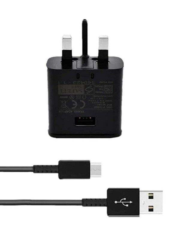 

Samsung UK Wall Charger, USB Type A to USB Type C Charge Cable, Black