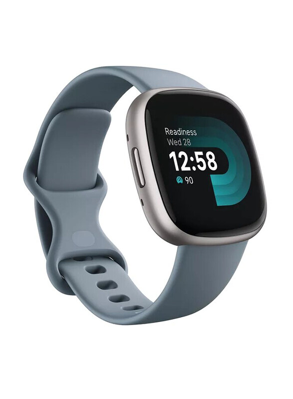 

Fitbit Activity Tracker Versa 4 - 26mm Fitness Tracker Watch, Waterfall Blue/Platinum Aluminum