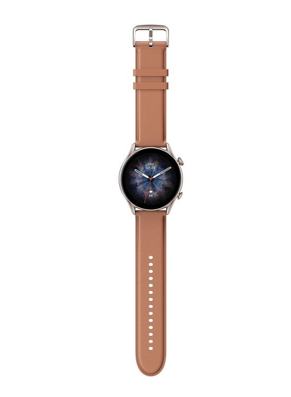 Amazfit GTR 3 Pro 46mm Smartwatch With GPS, A2040, Brown