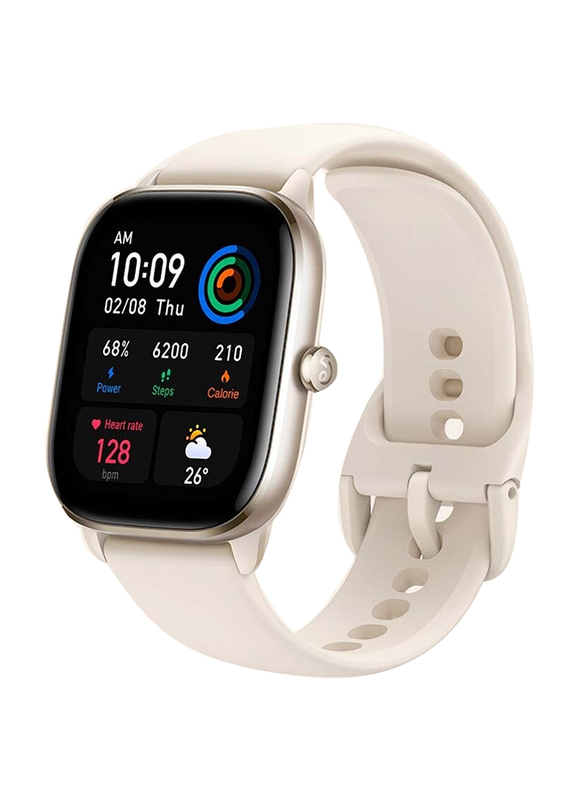 Amazfit GTS 4 Mini 1.65 Inch Smartwatch with Amoled Display & GPS, White