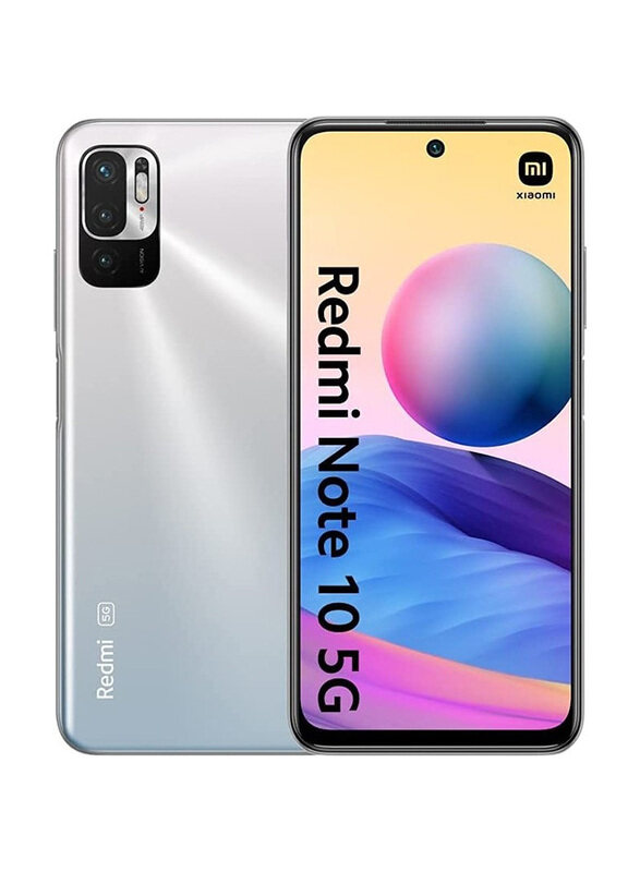 

Xiaomi Redmi Note 10 64GB Chrome Silver, Without FaceTime, 4GB RAM, 5G LTE, Dual Sim Smartphone