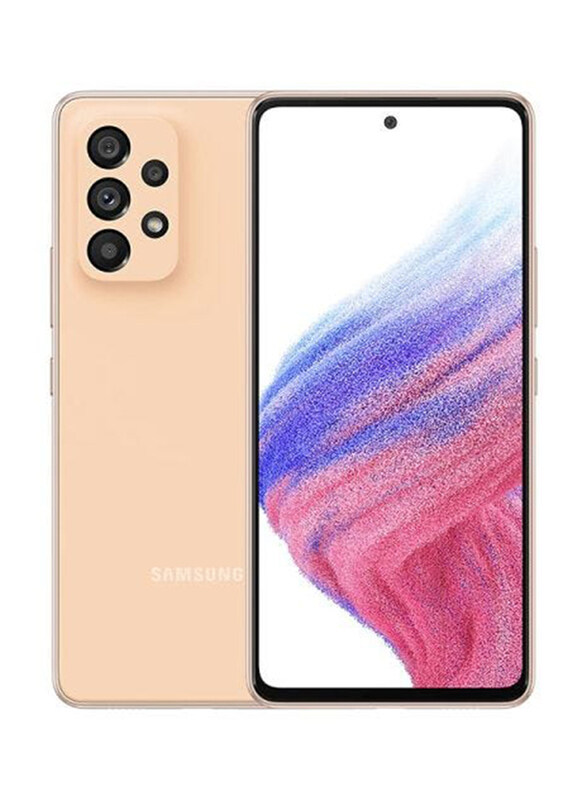 

Samsung Galaxy A53 128GB Awesome Peach, 6GB RAM, 5G, Dual Sim Smartphone