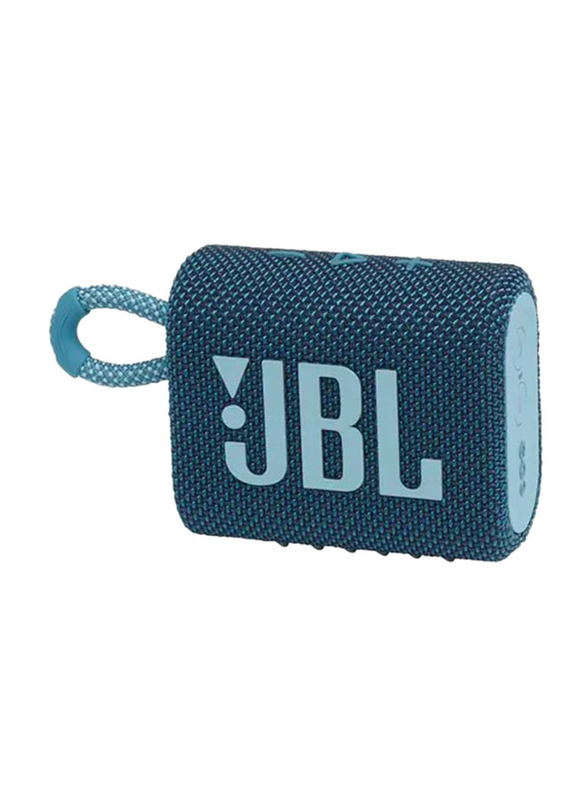 JBL Go3 Portable Bluetooth Speaker, Blue