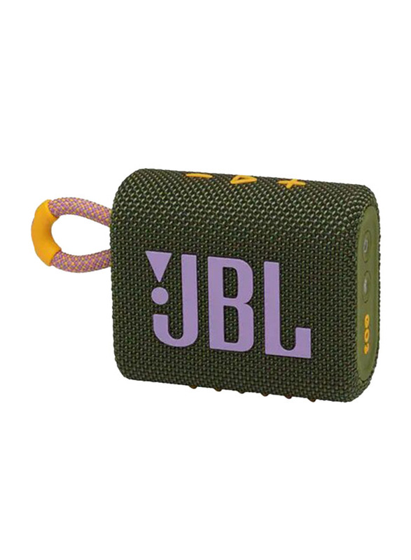 JBL Go3 Portable Bluetooth Speaker, Green
