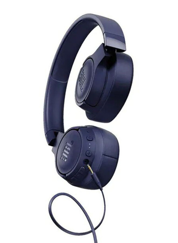 سماعات اذن جيه بي ال T750 لاسلكية بلوتوث بتصميم على الاذن وخاصية الغاء الضوضاء, كحلي
