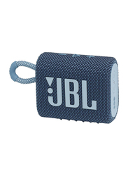 JBL Go 3 Portable Waterproof Speaker, Blue