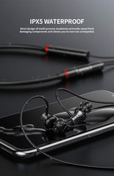 Lenovo HE05X Wireless / Bluetooth 5.0 In-Ear Noise Cancelling Neckband Headphones with Mic, Black