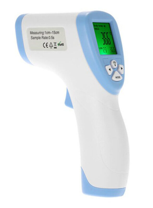 

Generic IR Infrared Digital LCD Thermometer for Non contact Forehead Body Surface Temperature Measurement, White