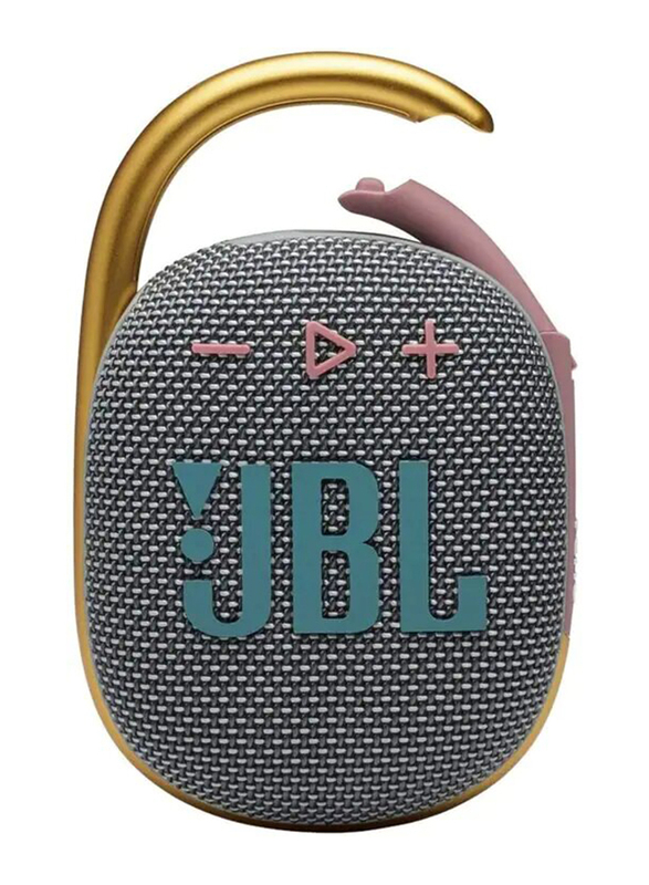 JBL Clip 4 Ultra-Portable Waterproof Speaker, Grey