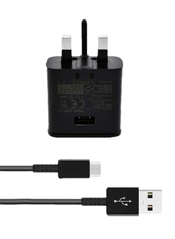 Samsung UK Wall Charger, USB Type A to USB Type C Charge Cable, Black