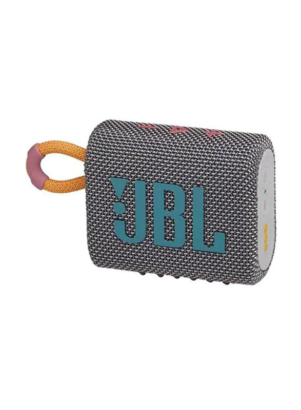 JBL Go3 Portable Bluetooth Speaker, Grey
