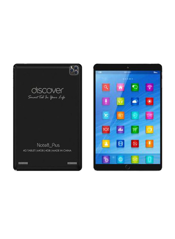 Discover Note 8 Plus 64GB Black 10.1 Inch Tablet, With Face Time, 4GB RAM, Wifi Only