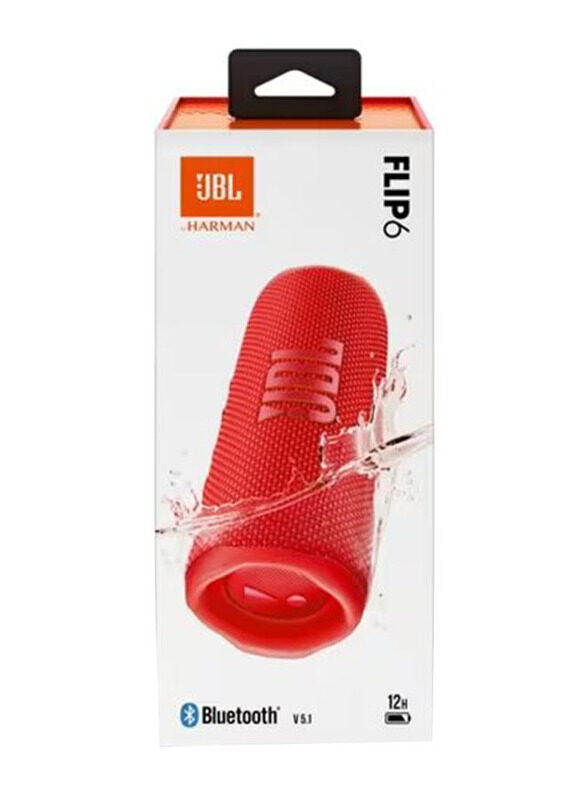 

JBL Flip 6 Portable Bluetooth Speaker, Red