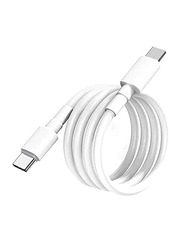 1-Meter USB Data Cable, USB Type C to USB Type C Charging & Data Cable for All Smartphones, White
