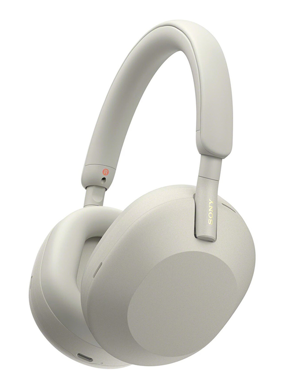 Sony Wireless / Bluetooth Over-Ear Noise Cancelling Headphones with Mic, WH1000XM5/S, Silver