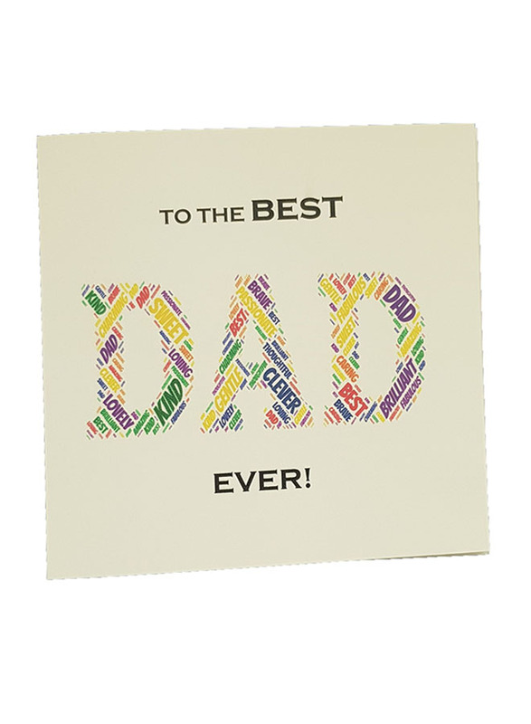 The Best DAD Ever Greeting Card, Multicolour