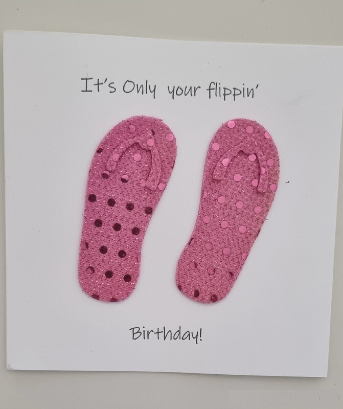 Pink Flip flop card
