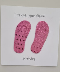 Pink Flip flop card