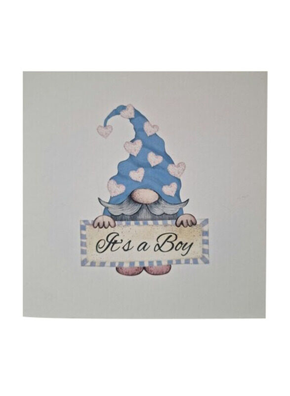 

Generic It's a Boy! Gnome Greeting Card, Multicolour