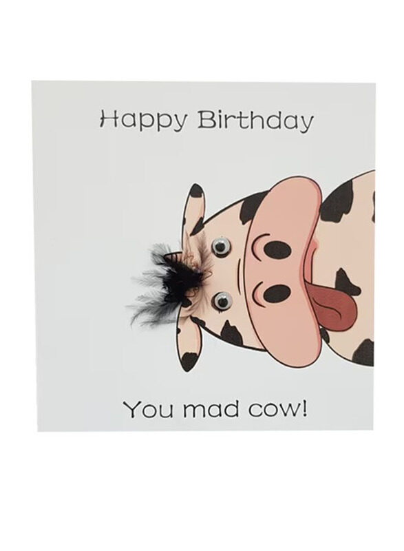 

Generic Mad Cow Side On Birthday Card, Multicolour