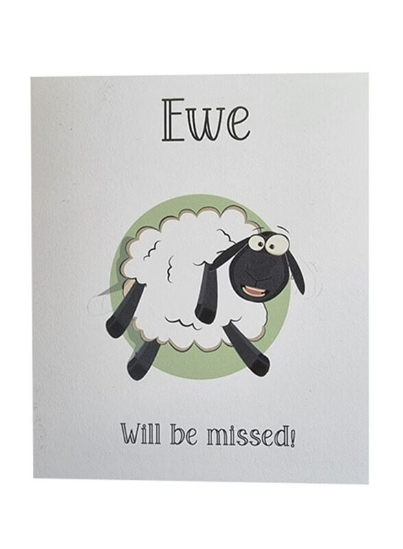 

Generic Ewe Will Be Missed Greeting Card, Multicolour