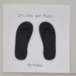 Black Flip Flop card