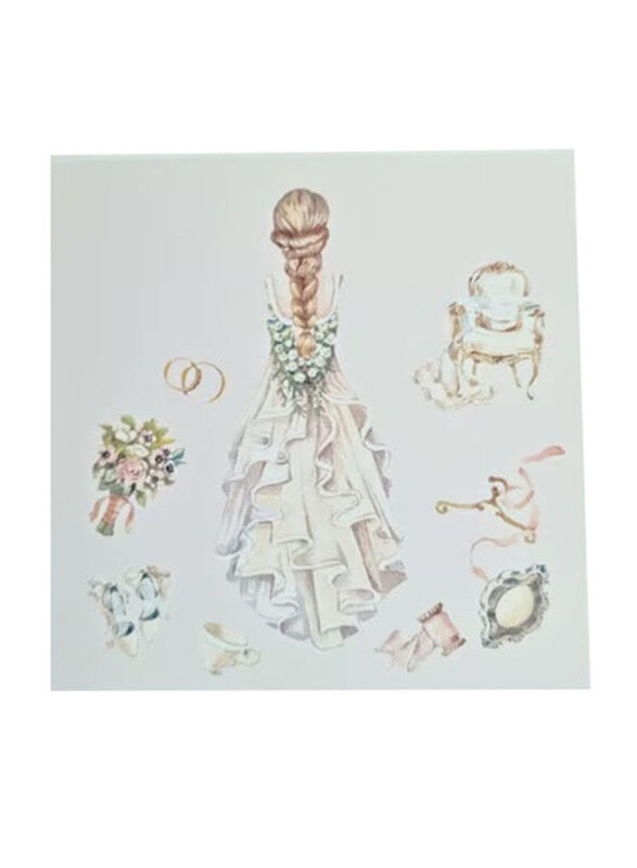 

Generic Bride And Chair With Accessories Greeting Card, Multicolour