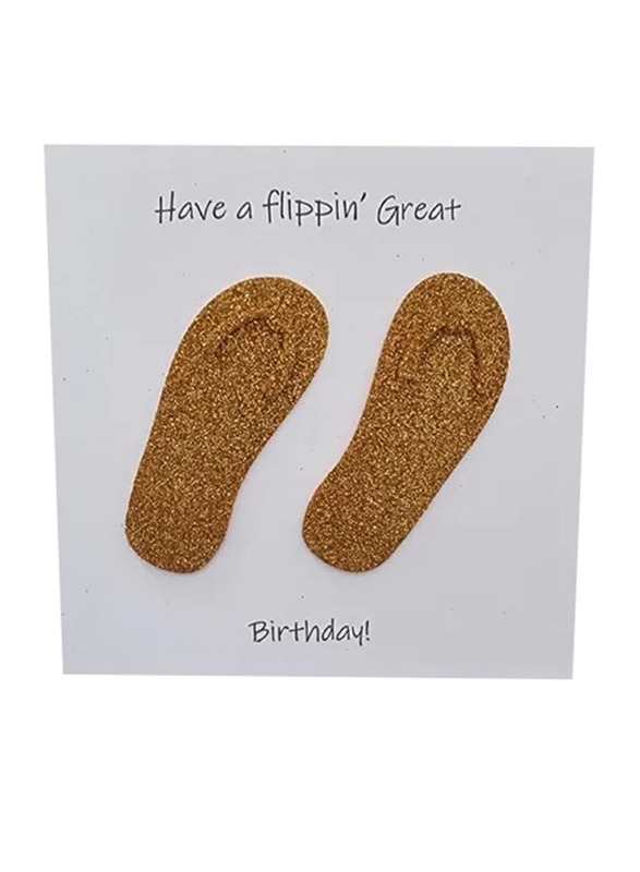 

Generic Have a Flippin' Great Birthday Greeting Card, Gold/White