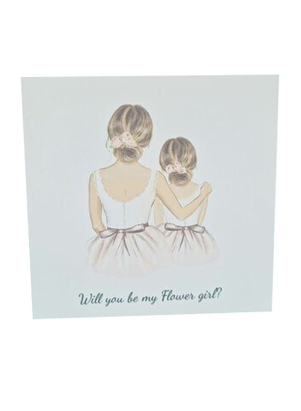 Will You Be My Flower Girl? Greeting Card, Multicolour