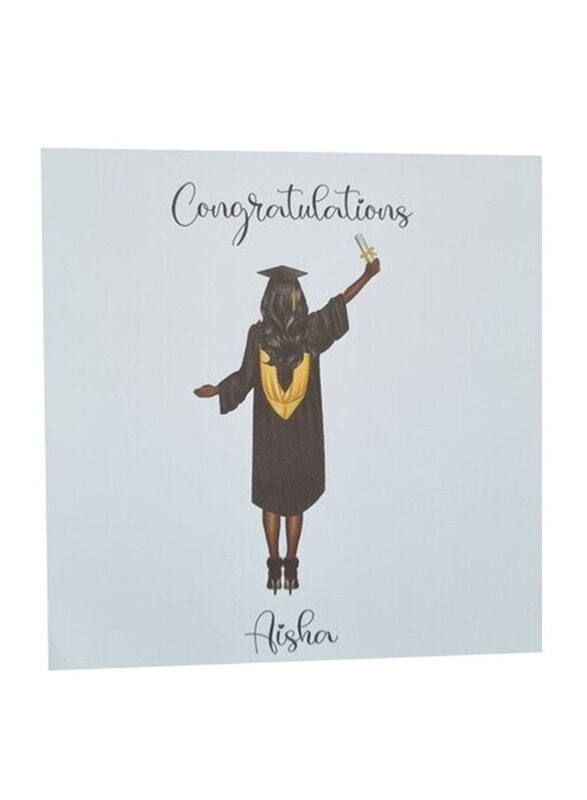 

Generic Graduation Gown Girl Greeting Card, Multicolour