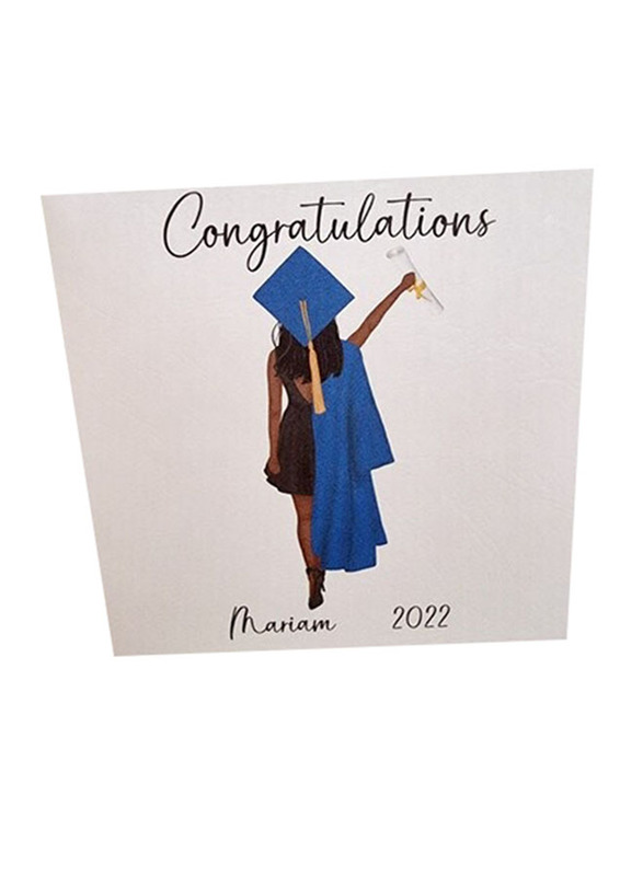 Gown Graduation Greeting Card, Multicolour