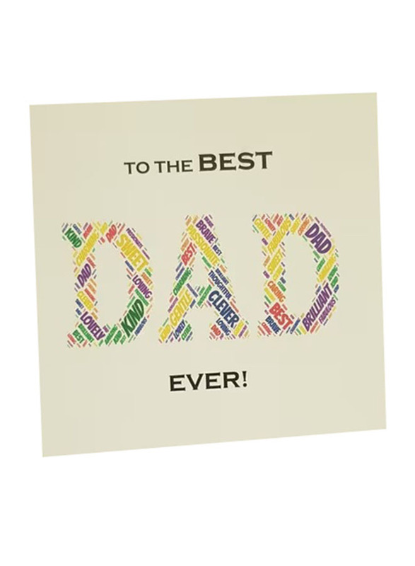 The Best DAD Ever Greeting Card, Multicolour