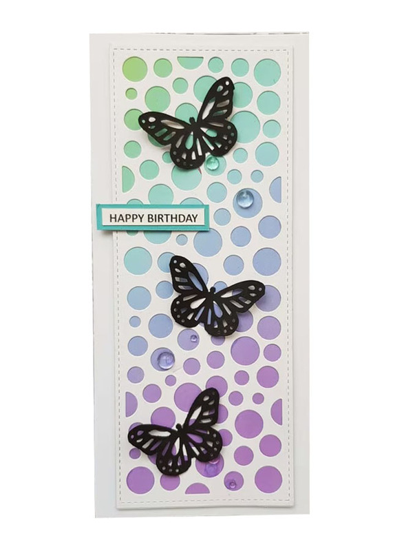 Tall Whote 3D Butterfly Birthday Greeting Card, Multicolour