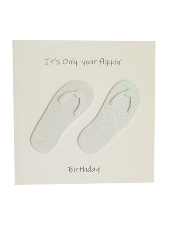 Flippin' Flip Flop Birthday Greeting Card, White