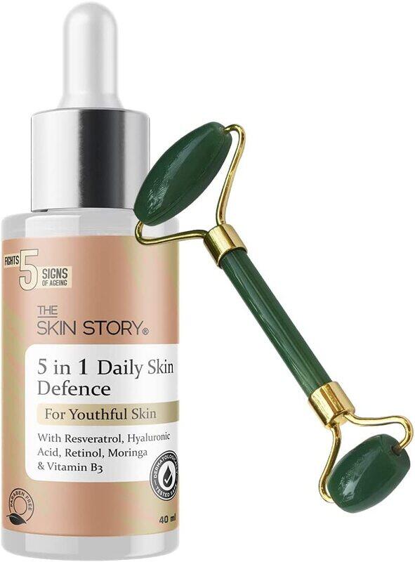 

The Skin Story 5 in 1 Daily Skin Defence, 40ml with free jade roller