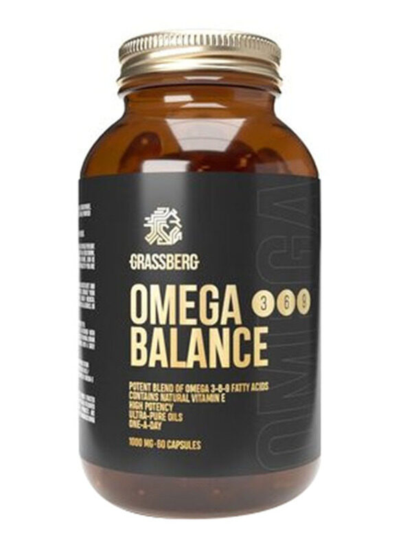 

Grassberg Omega 3-6-9 Balance Supplement, 1000MG, 90 Softgels