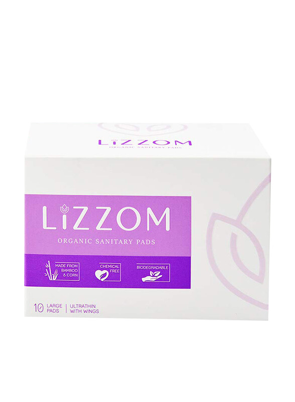 

Lizzom Ultra Thin Large Sanitary Pads With Wings, 10 Pieces