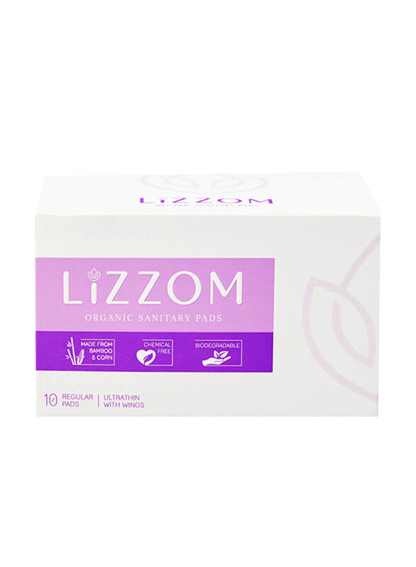 

Lizzom Ultra Thin Regular Sanitary Pads With Wings, 2 Pack, 20 Pieces