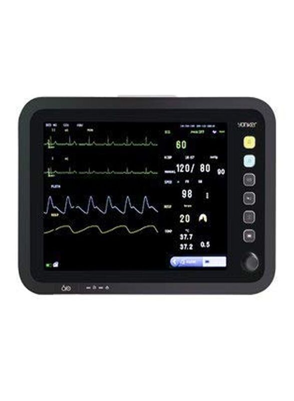 Yonker 8000C Cardiac Multi-Parameter Patient Monitor, Black