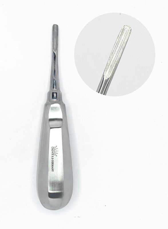 

Crown 3.0mm Dental Surgical Elevator, Silver