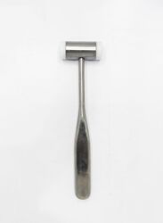 Bionex Stainless Steel Dental Surgical Mallet with Double-Ended Nylon Head, Silver